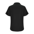 thumbnail image 7 of Women's Short Sleeve Chiffon Blouses for Office Work Business Attire Collared Shirts, 7 of 7