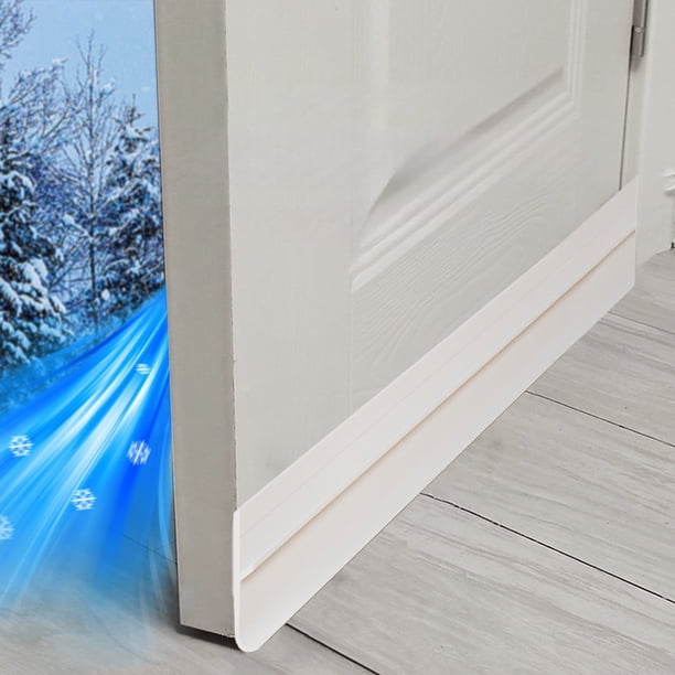 Burlete de silicona LSLJS para puerta, burlete autoadhesivo para puerta, resistente al viento y al sonido, rollos de cinta aislante para puertas y ventanas (3,6 x 99 cm)