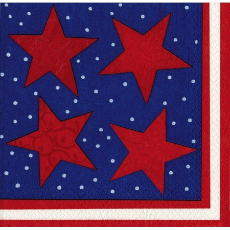 Paper Napkins 11130L Stary Night July 4th Napkins
