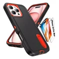 thumbnail image 1 of Funda Uso Rudo Soporte Para iPhone + 2 Micas De Pantalla, 1 of 8