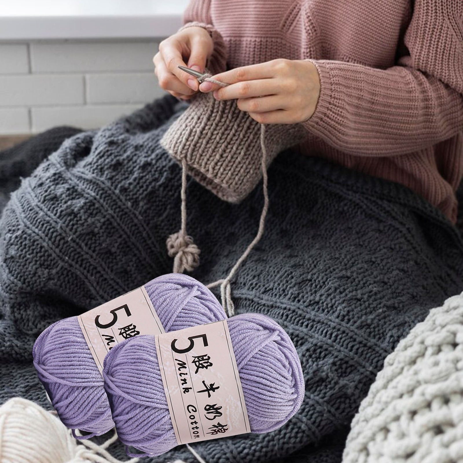 Best Yarn For Acrylic Yarn Blanket Soft Baby Acrylic 90-100g 2mm - Main Image