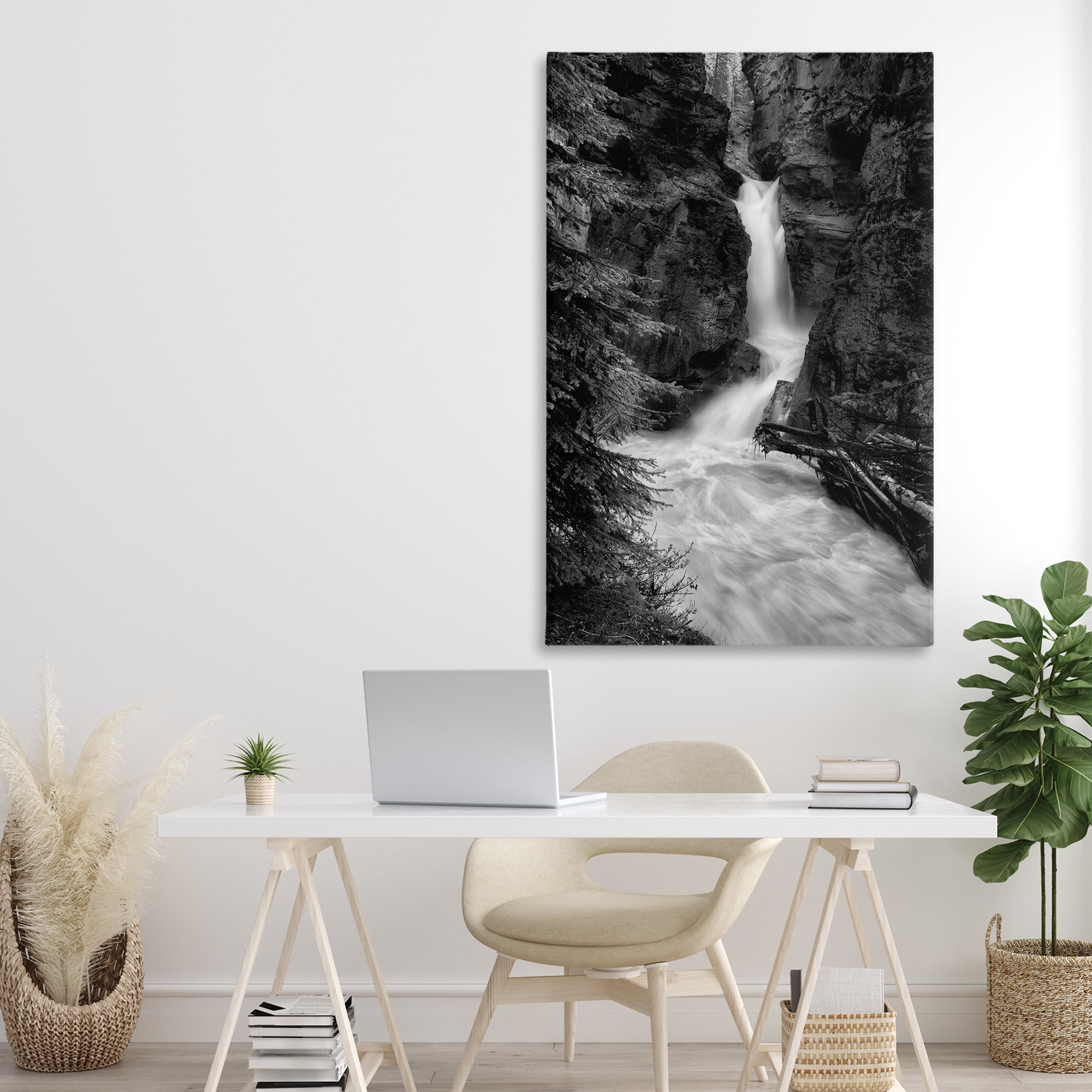 Stupell Industries Banff National Park Waterfall Canvas Wall Art, design by Jon Evan