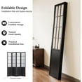 thumbnail image 4 of 5.6FT Room Divider and Folding Portable Partition Screen, Chinese Japanese Shoji Style for Room Separation - 4 Panel (Black), 4 of 18