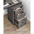 thumbnail image 3 of Archivador VASAGLE con soporte para impresora de 3 cajones, gris, 3 of 6