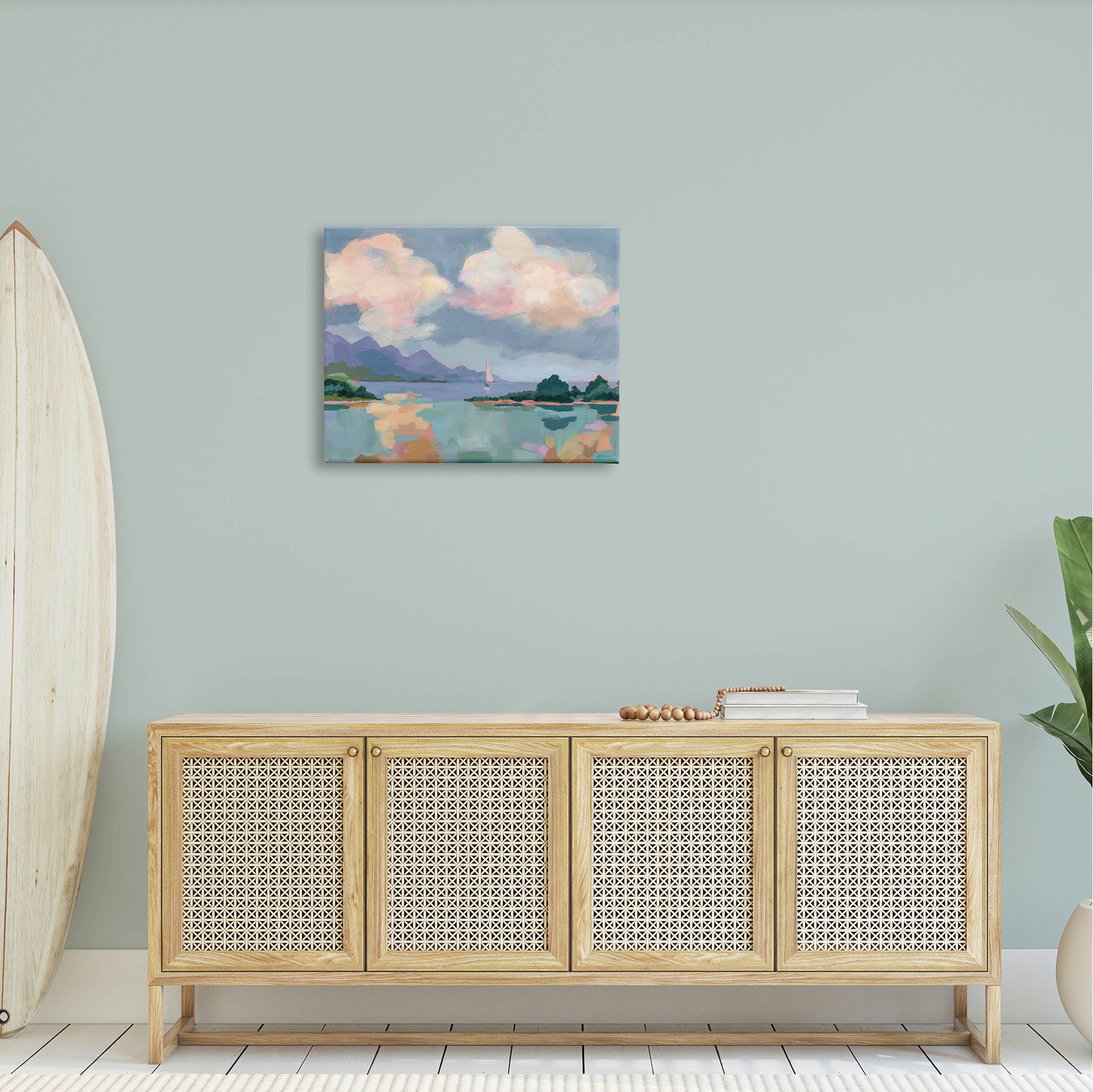 Stupell Industries Escape Peaceful Bay Landscape Painting Gallery Wrapped Canvas Print Wall Art, Design by Brinley Designs