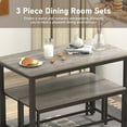 thumbnail image 6 of Aukfa Dining Table Set for 4, Rectangular Kitchen Table W/ 2 Benches for Small Space,Gray, 6 of 8