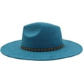 thumbnail image 4 of 10cm Big Wide Brim Fedora Hats for Women Men Western Suede Large Panama Hat Outdoor Caps, 4 of 6