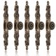 thumbnail image 1 of Bonsicoky 5 tiradores de gabinete florales antiguos vintage con agujeros de 3,8 pulgadas, tiradores de tocador de bronce espacial para cajones y armarios de 6,3 pulgadas de largo, 1 of 1