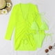thumbnail image 3 of Traje de baño Trajes de baño de mujer Trajes de baño de 3 piezas de corte alto con cubierta de malla (Amarillo L) Cgtredaw Amarillo T L para Mujer, 3 of 6