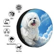 thumbnail image 4 of Salouo Cute Cloud Bichon Frise Print Spare Tire Cover 14-17 inch Spare Tire Protector Universal Tough Tire Wheel Cover for Trailer SUV and Truck-16 inch, 4 of 6