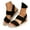 Black, variant on Platform Sandals Women Espadrille Wedge Walking Shoes Comfortable Ankle Strap Summer Sandal