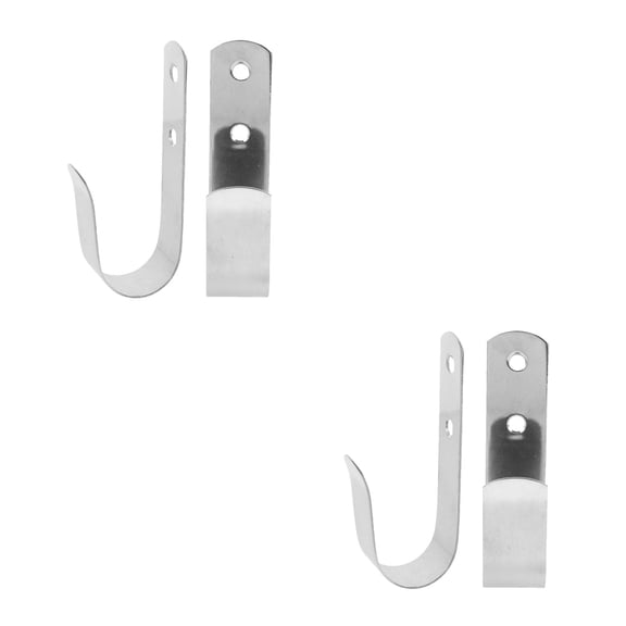 Hemoton 4-Piece Buoy Holder Rings with Brackets and Hooks for Boat, Ship, Pool Life Ring Hanging and Mounting