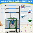 thumbnail image 4 of CITYLE Trampoline for Kids 500LBS 4.5FT Toddler Trampoline Indoor Outdoor with Basketball Hoop, Swing, Adjustable Bar, 54'' Mini Small Trampoline with Enclosure, Gifts for Toddlers, Boys & Girls, 4 of 8