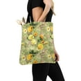 thumbnail image 3 of ASHLEIGH Vintage Watercolor Floral Pattern with Yellow Roses Peonies Leaves and Grasses Canvas Tote Bag Resuable Grocery Bags Shopping Bags Perfect for Crafting Decorating for Women Men Kids, 3 of 3