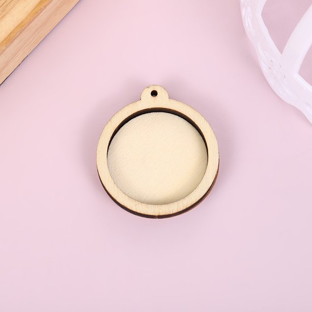 Mini bordado, bordado elástico, bastidor de bordado circular, colgante de madera, joyería, colgante de bordado hecho a mano, manualidades de bricolaje