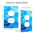 thumbnail image 5 of Kll Blue Shell Wall Plate,Gloss Finish,Standard Size 1 - 5" X 3", Polycarbonate Thermoplastic,Electric Receptacle Plug Covers, 5 of 8