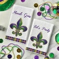 thumbnail image 3 of Iris Plaid Let''s Party Mardi Gras Kitchen Towels Dish Towels, 18x26 Inch Farmhouse Decoration Hand Towels Set of 2, 3 of 6