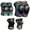 Upgrade Black, variant on Knee Pads for Kids with Adjustable Strap, Protective Gear Kid Knee Pads and Elbow Pads 6 in 1 Set with Wrist Guards for Roller Skate, Cycling, Bike, Skateboard, BMX, Scooter, Night Reflective, Black