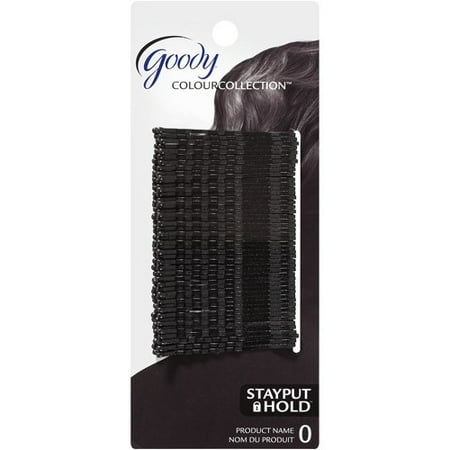 Gemstone Hair Pin - (2 Pack) Goody Colour Collection Bobby Pins, Black, 48 count