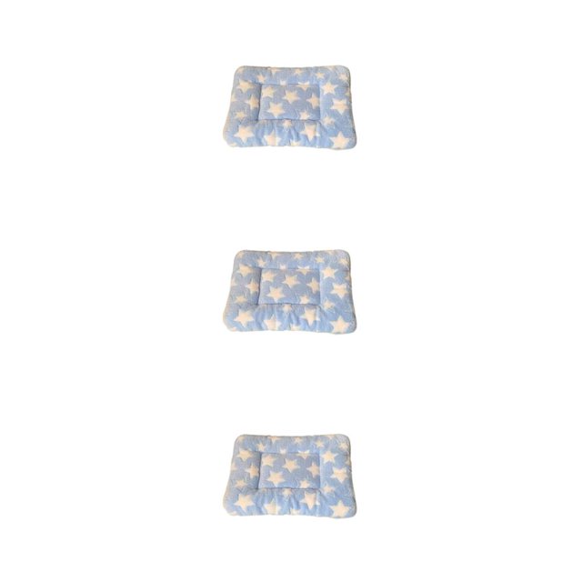 pitrice Soft And Breathable Pet Mat Washable And Machine Washable For Comfort Gift Blue Star 30*40cm 3Set
