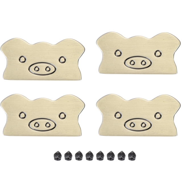4 juegos de hebillas decorativas de metal con forma de cerdito, clip para tapones, artículos de cuero, equipaje, vaqueros, accesorios de bricolajeBronce B01-51-52060