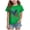 Green, variant on YDFCWXW Girls 4th of July Shirt USA T-Shirt American Flag Shirt 250 Years of Freedom Short-Sleeved Top (Yellow, 1-2 Years)