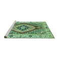 thumbnail image 2 of Ahgly Company Machine Washable Indoor Rectangle Abstract Turquoise Blue Modern Area Rugs, 2' x 5', 2 of 4