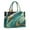 Teal Marble Gold-1, variant on Large Capacity Tote Bag,Teal Marble Gold Wave Pattern Handbag Fashion Luxury Tote Bag,15.7"x13"x 5.1" Inches,Laptop Compatible