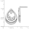 thumbnail image 3 of 14k White Gold Diamond Post Earrings 14k White Gold Earrings, 3 of 3