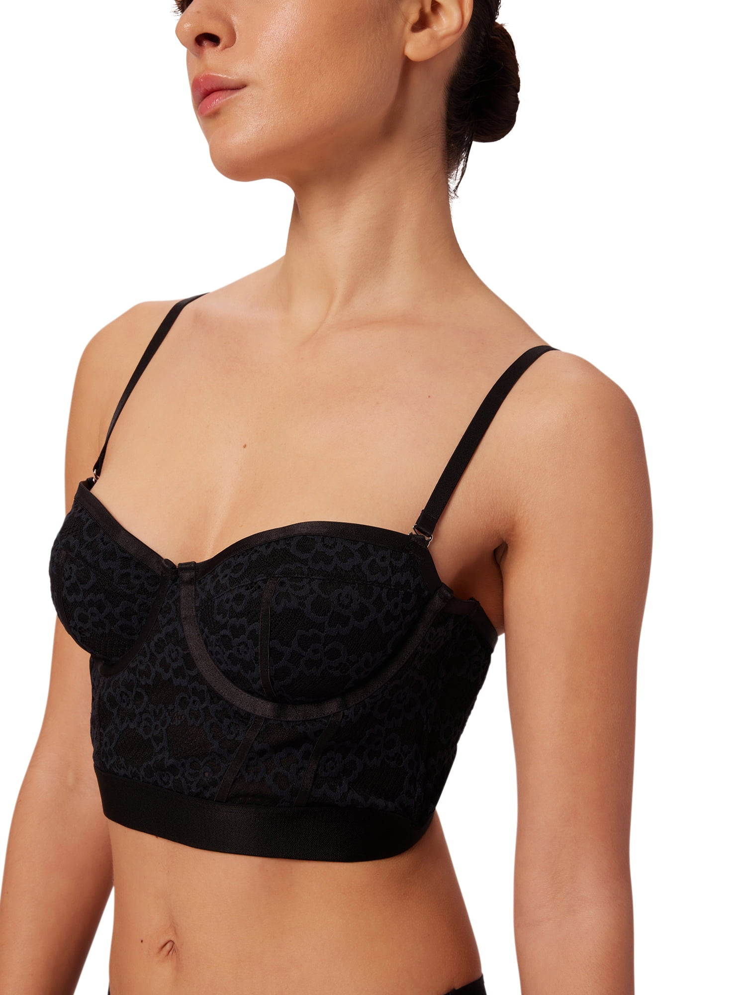 Parade Lace Bustier Bralette XS-3XL, Longline Corset Silhouette
