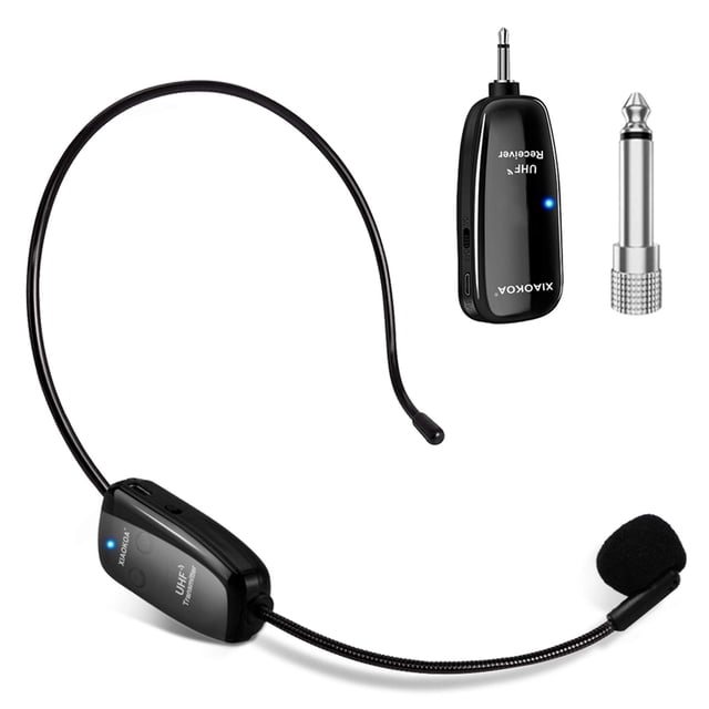 Auriculares con micrófono inalámbrico XIAOKOA UHF12 de 50 m de alcance