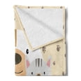 thumbnail image 2 of Bear Soft Flannel Fleece Throw Blanket, Family Portrait of Wild Animals Memory Childhood Daughter Son Mom and Dad Print, Cozy Plush for Indoor and Outdoor Use, 50" x 70", Multicolor, by Ambesonne, 2 of 5