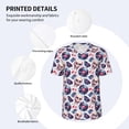 thumbnail image 3 of Rateoe record rock music Skull Pattern Men’s Baseball Short Sleeve Polo Shirt, Midweight Men's Shirt Golf Shirt Polo Shirts Quick Dry Short-X-Large, 3 of 7