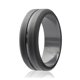 thumbnail image 1 of Alianza de boda de silicona - Línea media grabada - Gris de ROQ para hombre - Anillo de 11 mm, 1 of 2
