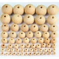 thumbnail image 3 of Rongfmy 50pcs 12mm Ronde Inachevée Perles en Bois Non Peintes Bricolage Perles Assortiments Métiers, 3 of 9