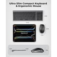 thumbnail image 2 of seenda Wireless Bluetooth Keyboard and Mouse Combo, COE401 Rechargeable Slim Keyboard Mouse, 3 Multi-Device Connection, Compact Quiet Set Compatible, 2 of 7
