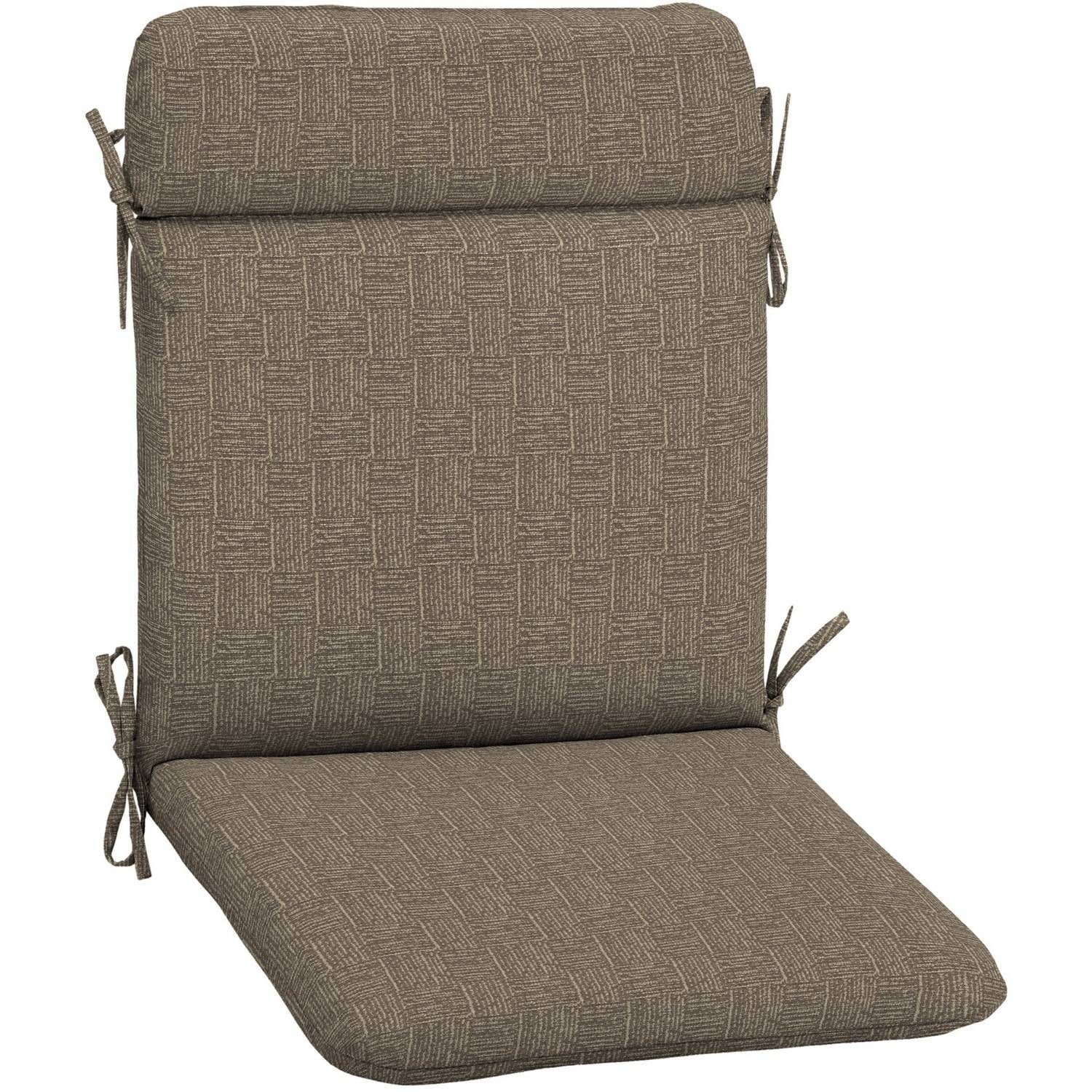 Arden Outdoors Wrought Iron Chair Pad, Brown Woven