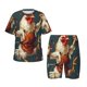 thumbnail image 1 of Balery Chef Chicken With Beer Bottles Conjunto de Pijama Infantil de Manga Corta con Estampado – Ropa de Dormir de Algodón Suave-XX-Large, 1 of 6