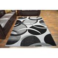 thumbnail image 3 of Premium 3D Hand Carved Modern 5x8 5x7 Rug Contemporary 1062 Grey Gray Black, 3 of 10