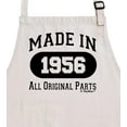 thumbnail image 2 of ThisWear 70th Birthday Gifts For Women Made In 1956 All Original Parts Two Pocket Adjustable Bib Apron Cream, 2 of 7