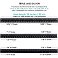 thumbnail image 4 of Architectural Scale Ruler - 12" Aluminum Triangular Ruler for Blueprint, Drafting, and Architecture - Metal Triangle Scale, 4 of 6