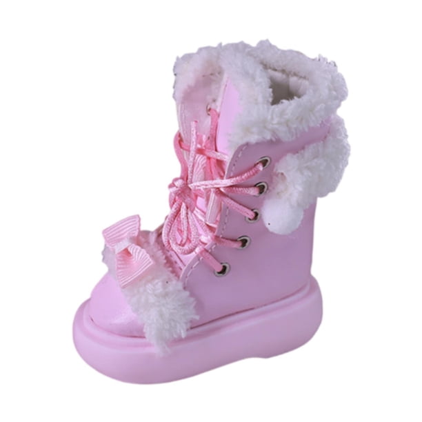 Botas de invierno para muñecas, accesorio de ropa 1/4 para colección flexible, regalo para niños rosa