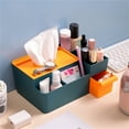 thumbnail image 2 of Soporte para caja de pañuelos multifuncional, creativo, para mesa de centro, con control remoto, para el hogar, color verde y amarillo, 2 of 3