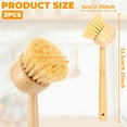 thumbnail image 2 of Txkrhwa 3PCS Bamboo Dish Brush with Handle, Wood Dish Scrubber, Efficient Dish Scrub Brush, Dishwashing Cleaning Brush Scrubber for Cleaning Pots Pan, 2 of 10