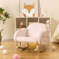 thumbnail image 2 of Honeyjoy Toddler Rocking Chair Children's Upholstered Velvet Rocker Kids Armchair Pink, 2 of 10