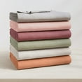 thumbnail image 7 of Cotton Heathered Melange Jersey Knit Bed Sheet Set (Twin, Heathered Dusty Rose), 7 of 7