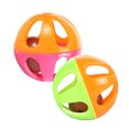 thumbnail image 4 of 10pcs Bell Toys for Cats Colorful Plastic Hollow Two-Tone Jingle Bell Pounce Chase Rattle Ball Toys (Random Color), 4 of 6
