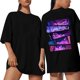 thumbnail image 1 of Pop cazadora para niña Graphic Round-Neck Short Sleeve T Shirt For Kids Youth Fashion Tee With Cartoon Print Design Soft Blend Top For Children （Black）, 1 of 4