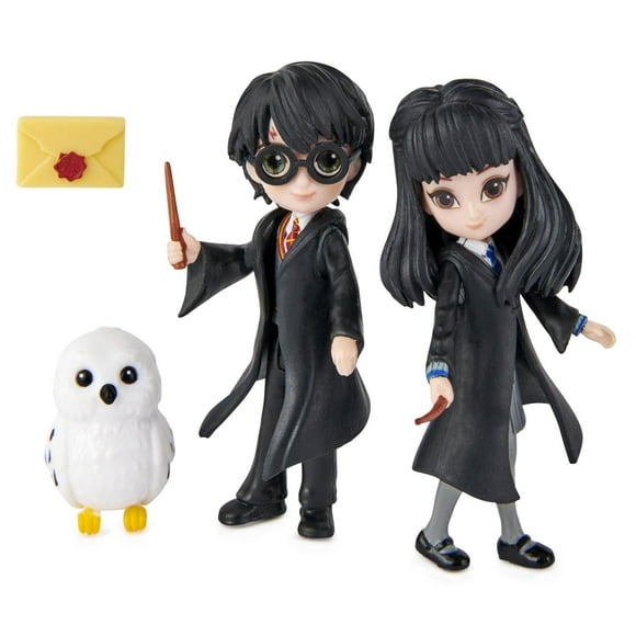Wizarding World, Magical Minis, Friendship Set Harry et Cho Chang avec figurines de jeu à collectionner et créature, jouets pour enfants à partir de 5 ans