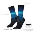 thumbnail image 4 of Pofeuu Planet Earth Print Crew Socks, Adult Running Hiking Socks for Youth and Adult, 4 of 6